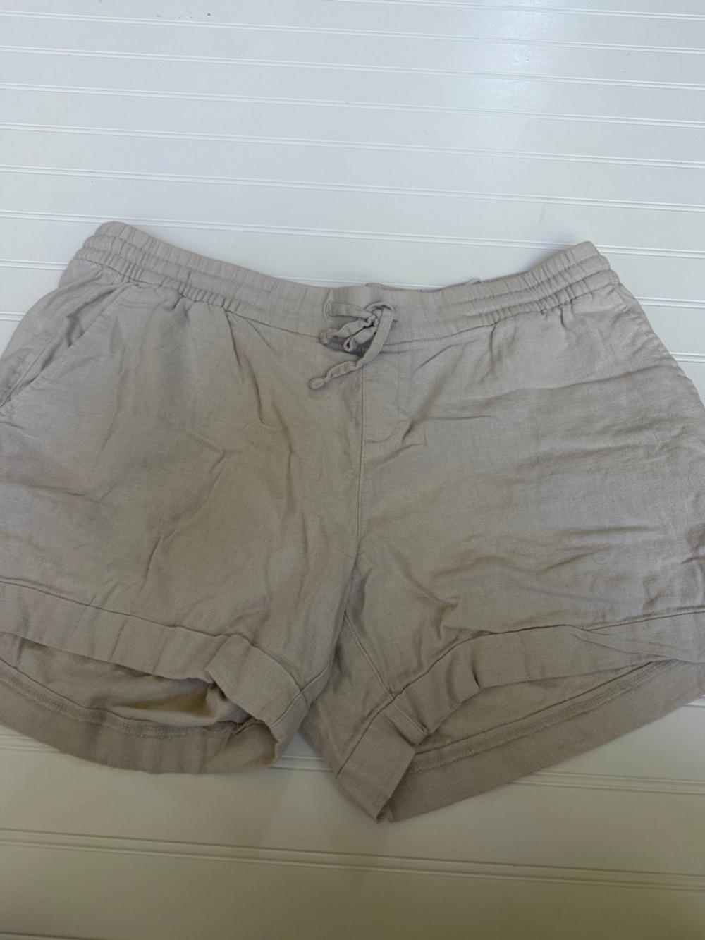 (074)Old Navy Light Taupe Drawstring Athletic Shorts